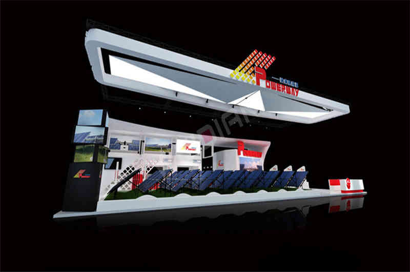 特裝展臺展覽設計公司助力保威能源成都國際太陽能光伏及儲能技術展覽會PV chengdu廣州廣交會展臺搭建商